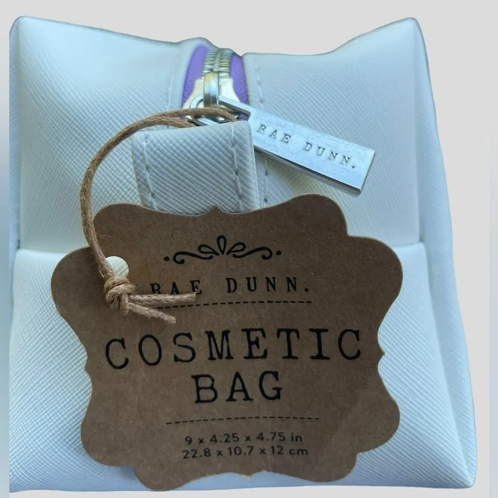 Rae Dunn Get Cute Cosmetic Bag Makeup Pouch Coquette Floral NWT